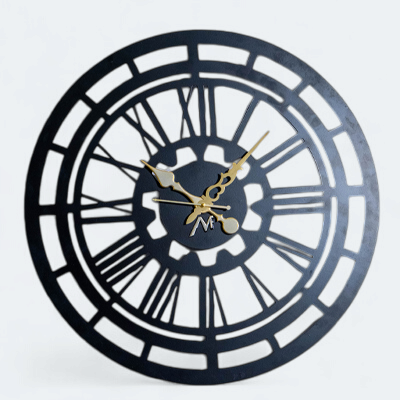 Metal Wall Clock – Sturdy Iron Sheet – Wall Decoration for Living Room – Medieval Home Decor