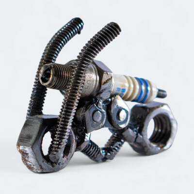 Motorcycle Inspired Recycled Metal Art Sculpture