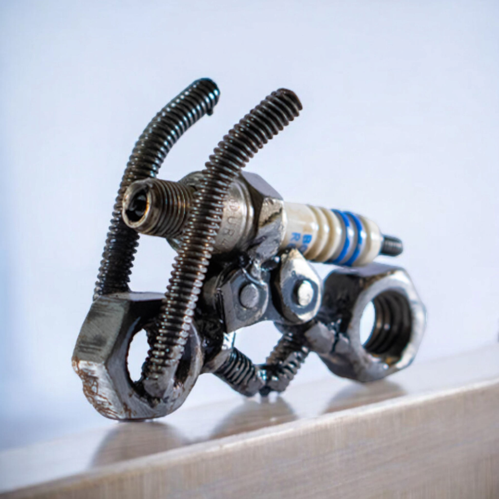 Motorcycle Inspired Recycled Metal Art Sculpture