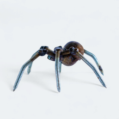 Spider Inspired Recycled Metal Art Sculpture
