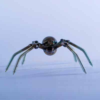 Spider Inspired Recycled Metal Art Sculpture