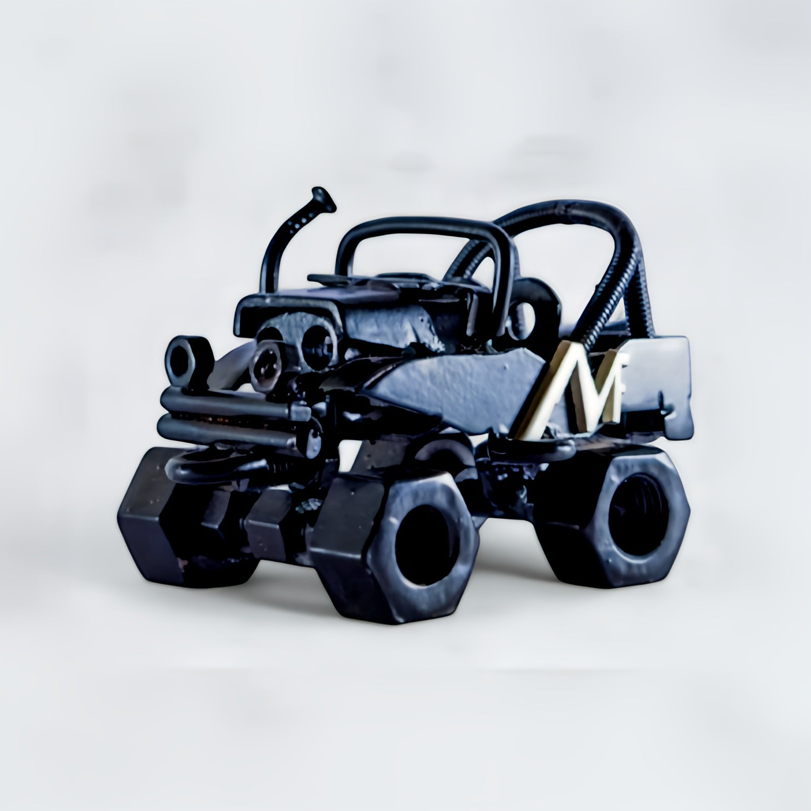 Recycled Auto Parts Rustic Jeep Sculpture, “Rustic Jeep”