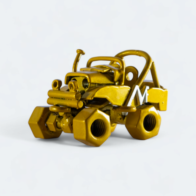 Recycled Auto Parts Rustic Jeep Sculpture, “Rustic Jeep”