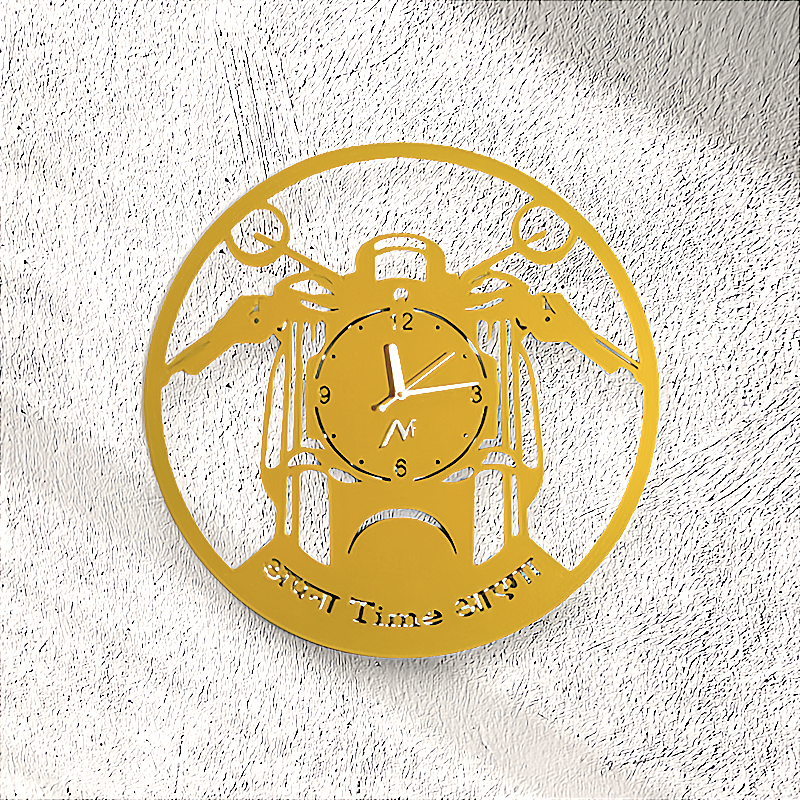 Metal Wall Clock – Sturdy Iron Sheet – Wall Decoration for Living Room – Medieval Home Decor