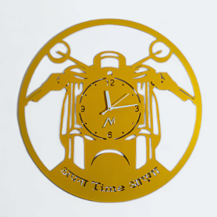 Metal Wall Clock – Sturdy Iron Sheet – Wall Decoration for Living Room – Medieval Home Decor